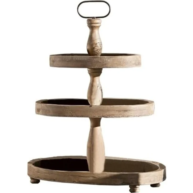 Mirabeau Etagere Etagere Olathe antikbraun, Tannenholz (cunninghamia lanceolata), Griffe: Eisen – Bild 2