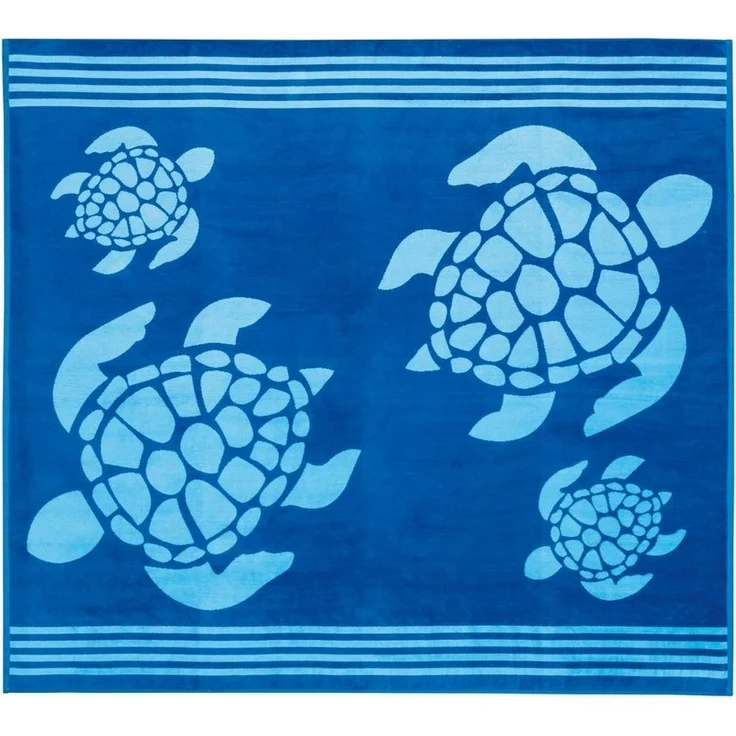 Delindo Lifestyle Strandtuch Tropical "Turtle", Ägyptische Baumwolle (1-St), Jacquard-gewebtes Motiv – Bild 5