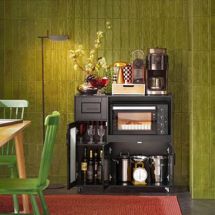 SoBuy FSB78-SCH Kücheninsel, MDF, Lackiert, Schwarz, 88,5 x 89 x 40 cm – Bild 10