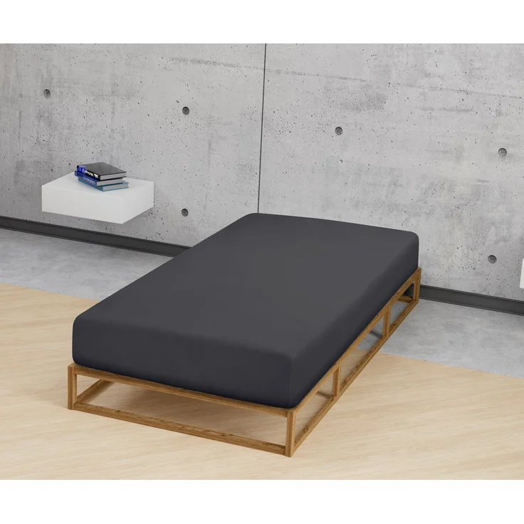 biberna Feinjersey-Spannbetttuch 0077144, titanium, 1x 90x190 cm - 100x200 cm – Bild 3