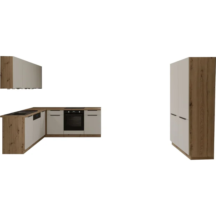 Winkelküche ARIA K-AR ECKE 1 - 215 x 220 + 120 cm Anti Fingerprint Küchenzeile Küchenblock Singleküche Einbauküche Küche Eckküche – Bild 16
