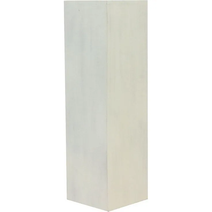 Oriental Galerie Blumenhocker Massive Holz Säule Viereckig Podest Lime-Weiß groß 85cm (1 St)