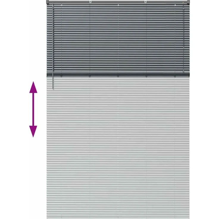 vidaXL Venezianische Jalousie Dunkelgrau 220x150cm 25 mm Aluminium 42006107 – Bild 12