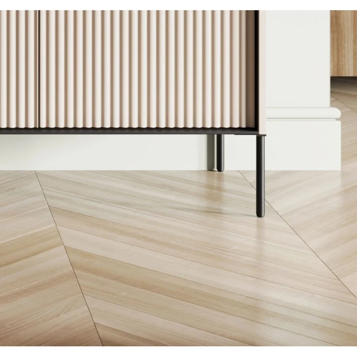 Compleo Kommode FLORE mit drei Schubladen und gerifflete Front, Schubkastenkommode – Bild 2