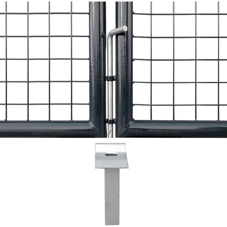 vidaXL Maschen-Gartentor Anthrazit 500x125 cm Verzinkter Stahl 154549 – Bild 6