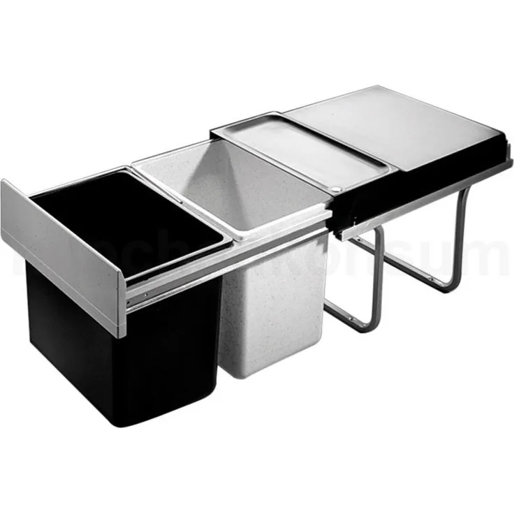 HAILO 3640-00 Abfallsorter 36 (2x18) Liter RAUMSPAR TANDEM ab 40 cm Schrankbreite