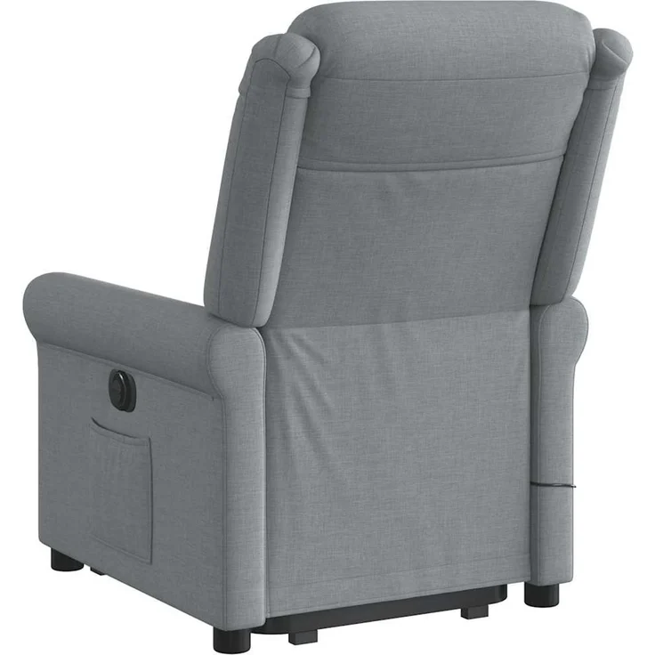 vidaXL Elektrischer Massagesessel mit Aufstehhilfe Hellgrau Stoff 3303344 – Bild 7