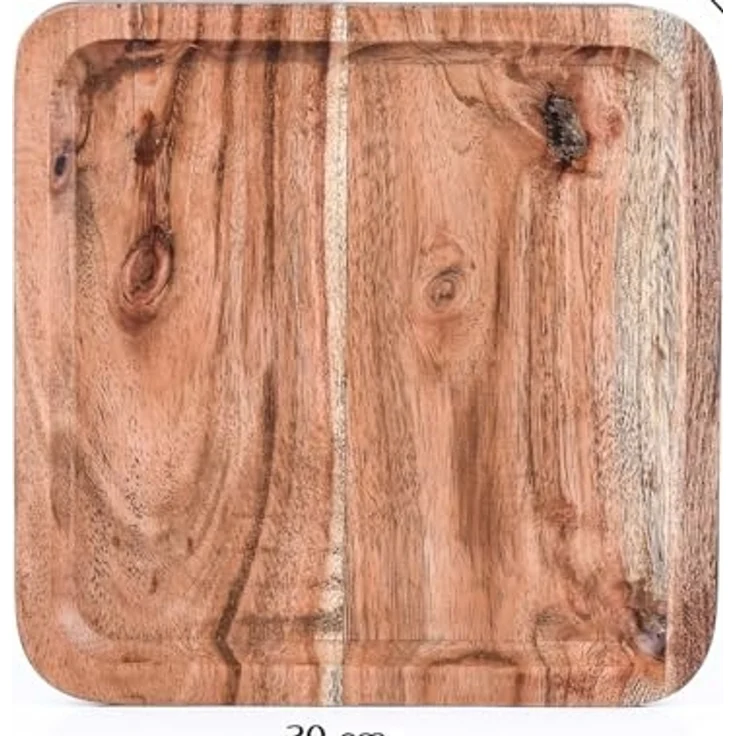 Marrakesch Orient & Mediterran Interior Tablett 2er Set Tablett aus Akazienholz, Serviertablett, Schale, Servierbrett, 2er Set Anea 20x20 cm, Handarbeit – Bild 7