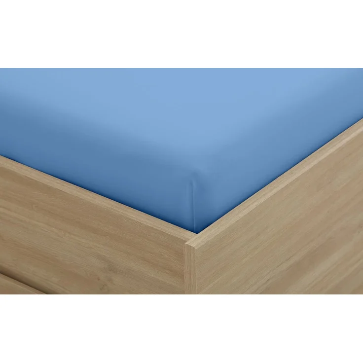 Degrees Home - Collection - Spannbettlaken – 100% Polyester, Hochwertige Mikrofaser, Rundum-Gummizug, Atmungsaktiv & Pflegeleicht, Oeko-Tex Standard 100-150 x 190 x 33- Blau – Bild 3