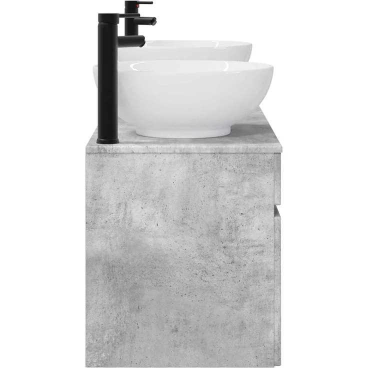 vidaXL Badezimmerschrank-Set 3 stk. Betongrau 157 x 44,5 x 80 cm 3405760 – Bild 6