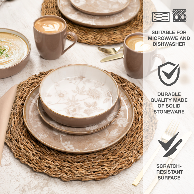 Moritz & Moritz MARIELLA 48tlg Geschirrset beige – Bild 9
