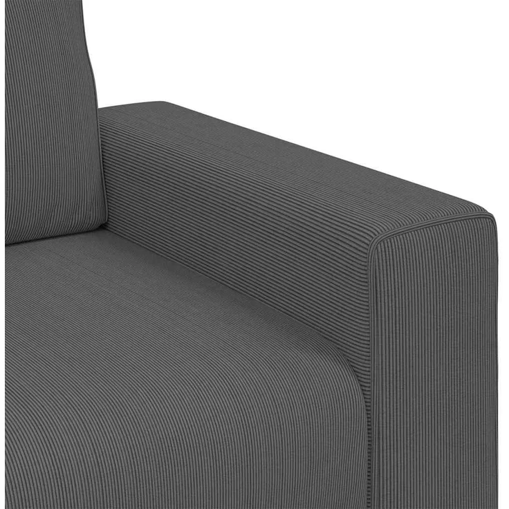 vidaXL Zweisitzer-Sofa Dunkelgrau 180x77x82 cm Cordstoff 4105201 – Bild 6