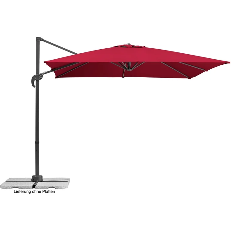 Sonnenschirm Rhodos Junior 270x270/8 quadratisch, ca. 270 x 270 cm rot – Bild 1