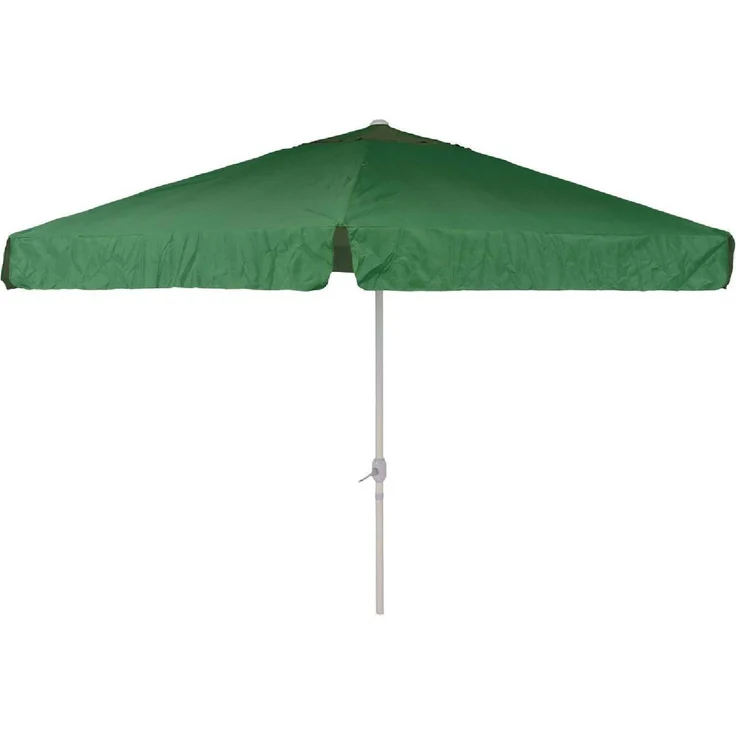 VCM Sonnenschirm Marktschirm Ø 3,80m Grün mit Kurbel, Aluminiumgestell, Polyesterbespannung 160 g/m²