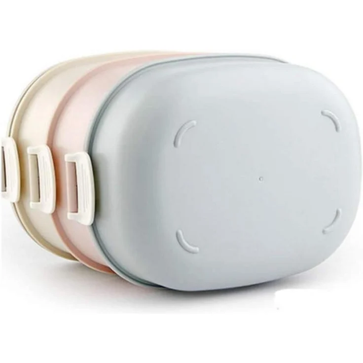 Edelstahl Thermobehälter Speisetransport 3 Etagen Lunchbox – Bild 4