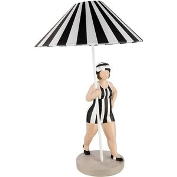 GILDE Tageslichtlampe Tischlampe Becky die Badendame in schwarz oder rot oder grau – Bild 6