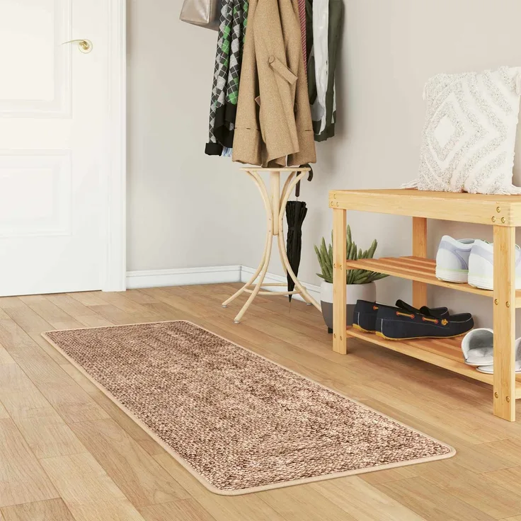 vidaXL Teppichläufer MARSA Gelb 50x100 cm Polyester und PVC 42023205