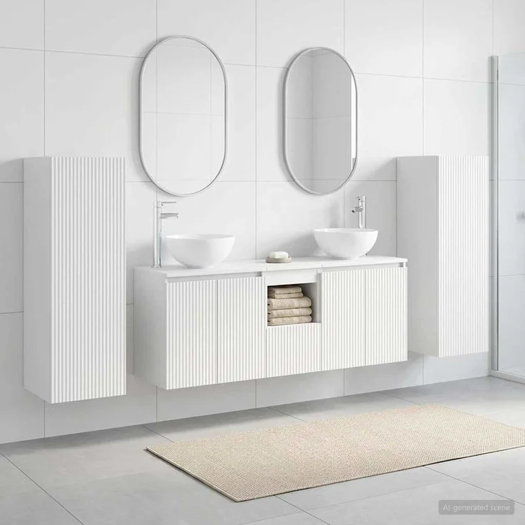 vidaXL Badezimmerschrank-Set 5 stk. Weiß 129 x 35 x 80 cm 3405983 – Bild 1