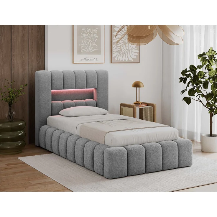 Bett Lamica 90x200 + Holzrahmen/Standardlift/ Box für Bettzeug – Royal – Bild 5