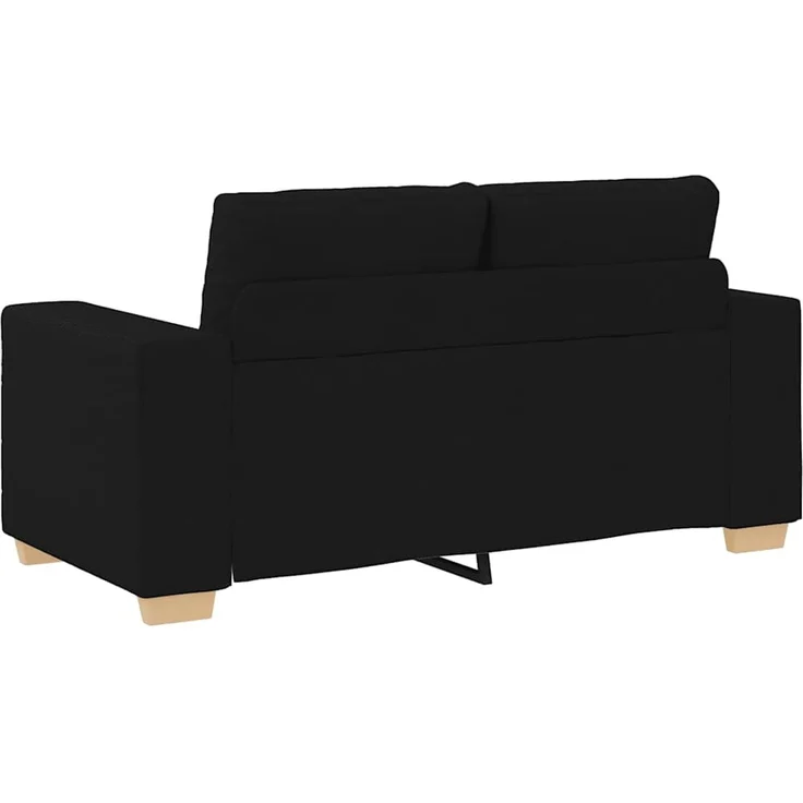 vidaXL Zweisitzer-Sofa Schwarz 160x77x82 cm Stoff 4105070 – Bild 6