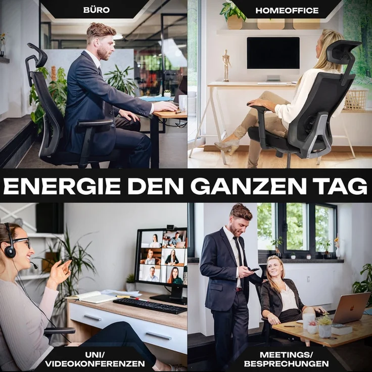 VALKENSTOL M3 KLASSIK Bürostuhl ergonomisch - 5 Jahre Garantie - Schreibtischstuhl mit Synchronmechanik - Armlehnen - extra bequem – Bild 6