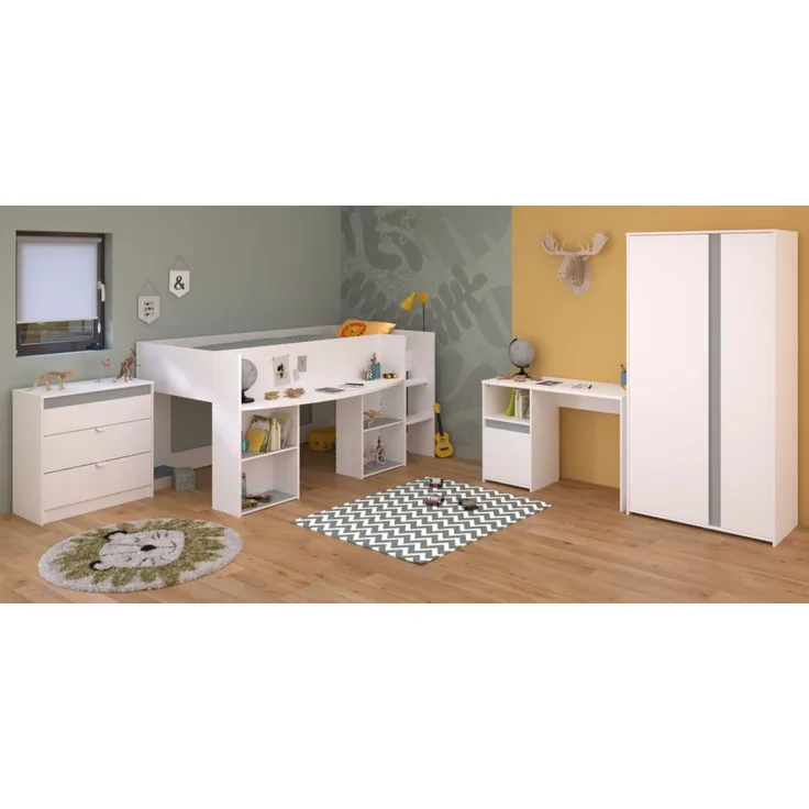 Parisot Kinderzimmer und Jugendzimmer Pirouette in weiß Set 4-tlg.