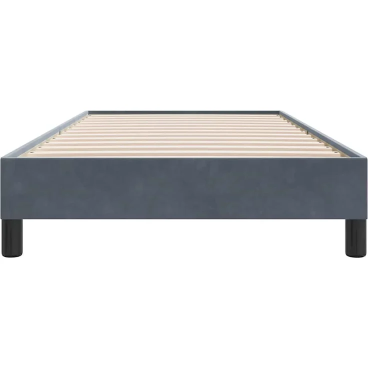 vidaXL Boxspringbett ohne Matratze Dunkelgrau 90x210 cm Samt 3315808 – Bild 5
