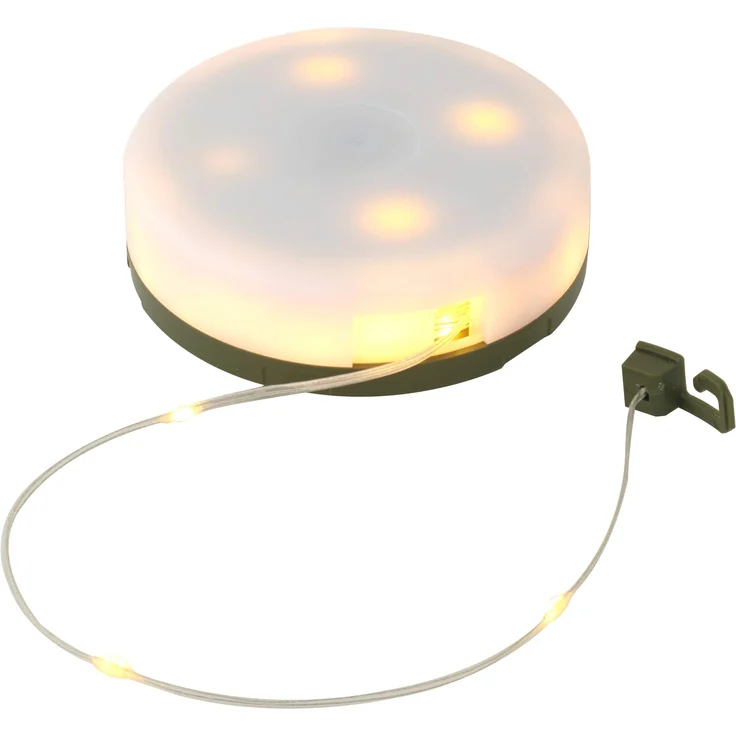 KYNAST LED Akku Campinglampe mit Lichterkette warmweiß & bunt ausrollbar – Bild 1