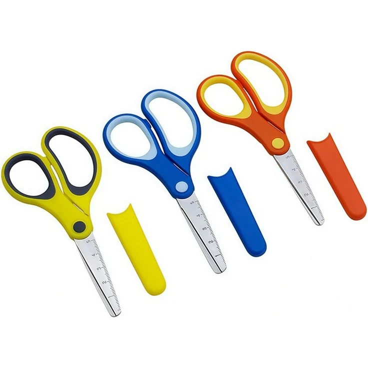 FOUORTUNATE-BEE Scheren-Set 3-teiliges Schüler-Scheren-Set für Schule und Basteln, (3-tlg), Sicher, langlebig und geeignet für Schule und Bastelarbeiten – Bild 3