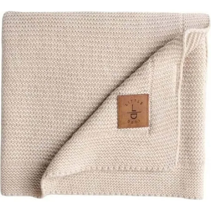 Babydecke Baby Strickdecke, Babydecke, Weich & Atmungsaktiv, 80x100cm, Beige, Little Dedi