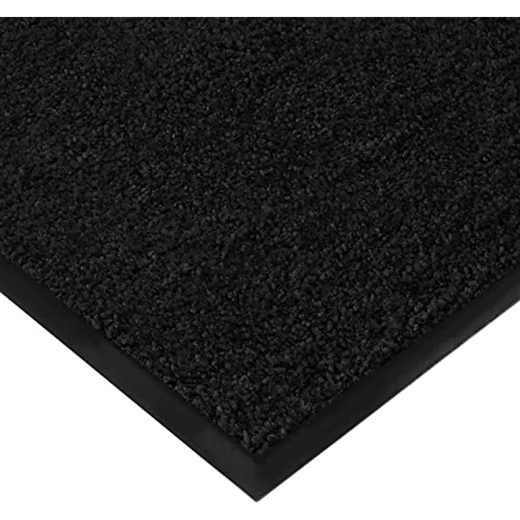 etm Hochwertige Fußmatte | schadstoffgeprüft | bewährte Eingangsmatte in Gewerbe & Haushalt | Schmutzfangmatte mit Top-Reinigungswirkung | Sauberlaufmatte waschbar & rutschfest (120x600 cm, Schwarz) – Bild 3