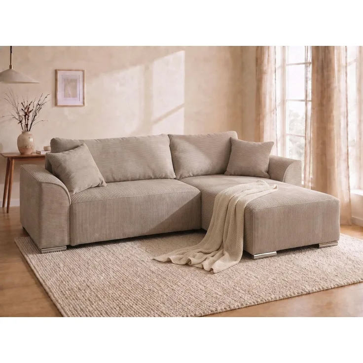 COLLECTION AB Ecksofa Sara L-Form, B: 236 cm, Schlaffunktion, Bettkasten, optional Topper, Bonnellfederkern, Liegefl. 116x190 cm, Couch als Schlafsofa