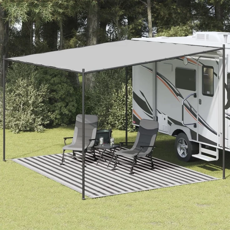 vidaXL Zeltteppich 300x400 cm Anthrazit und Weiß 310828 – Bild 1