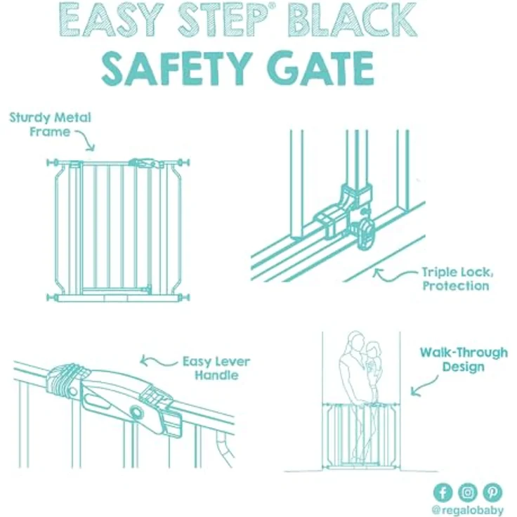 Regalo Easy Step Extra Wide Baby Gate – Bild 8