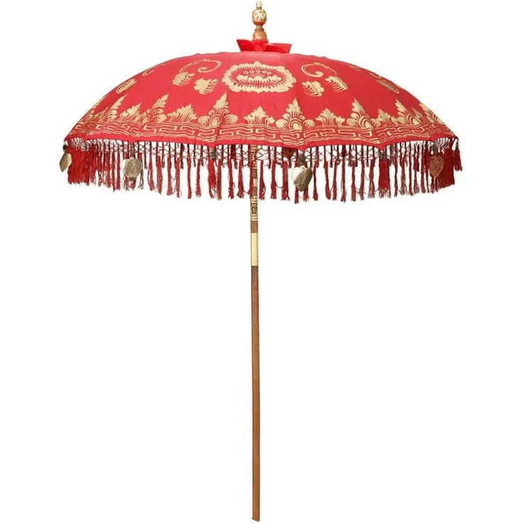 Oriental Galerie Sonnenschirm oter Bali Garten-Sonnenschirm, 180 cm Gold Rubin – Bild 4