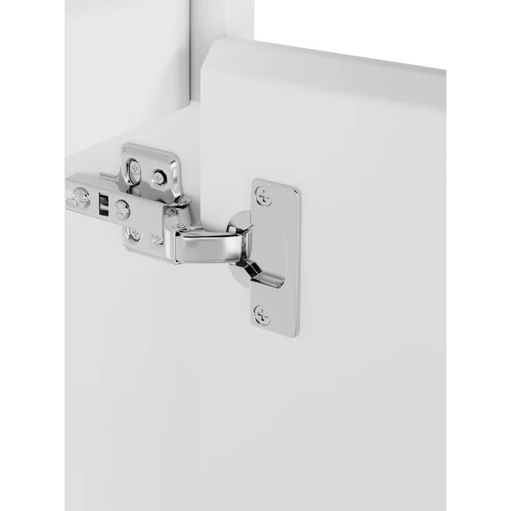 Freistehender Waschtisch 61 x 46,5 x 87 cm mit Keramikbecken, zwei Schubladen und Schrankfach – Weiß – Bild 9