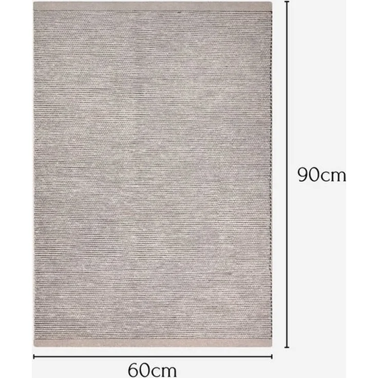 Wohnando Teppich MY-RUG Roshni, Wollteppich 90x60cm, rechteckig, Höhe: 10 mm, handgewebt, Naturprodukt, Uni Farben, meliert, Wolle – Bild 4