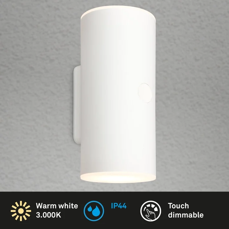 Briloner LED Akku-Außenwandleuchte Lima 6W weiß dimmbar warmweiß – Bild 7