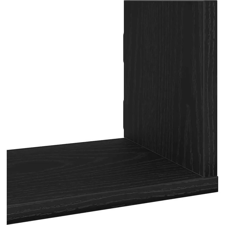 vidaXL Wandregale 3 Stk. Schwarz Eichen-Optik 80x18x18cm Holzwerkstoff 868072 – Bild 7