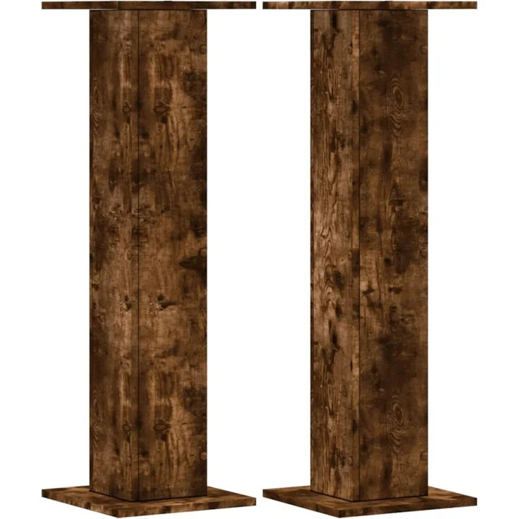 vidaXL Pflanzenständer 2 Stk. Räuchereiche 30x30x95 cm Holzwerkstoff 3307877 – Bild 2