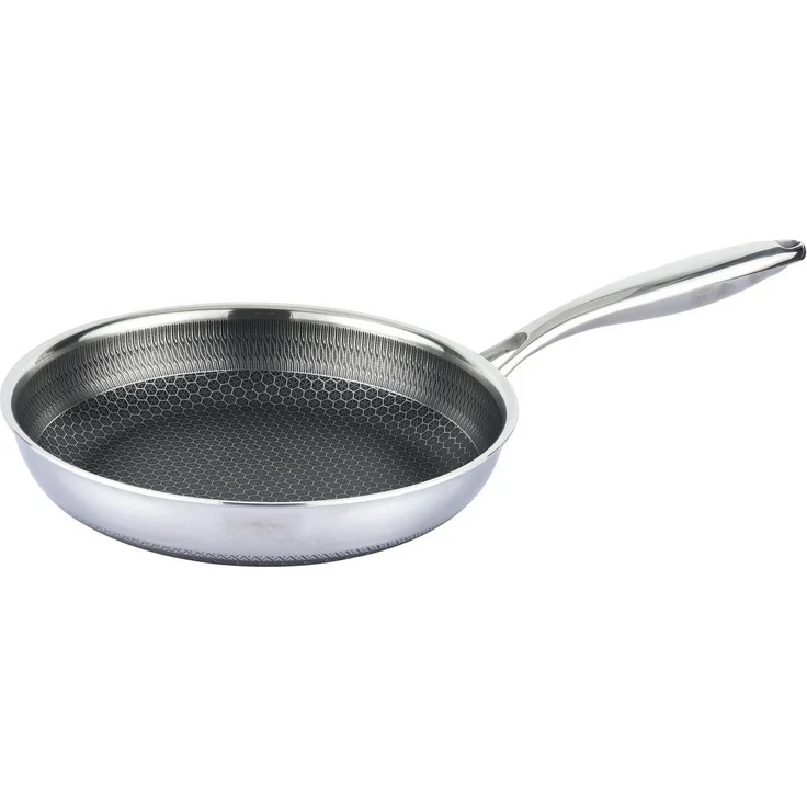 Cheffinger Bratpfanne 18/10 Edelstahl Wabenstruktur Ø24cm Induktion Pfanne Anti Haft – Bild 5