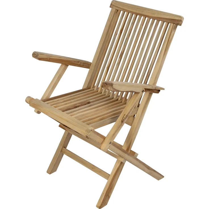 Teakholz Gartenstuhl Klappstuhl mit Armlehnen MALLORCA 34438744 – Bild 5