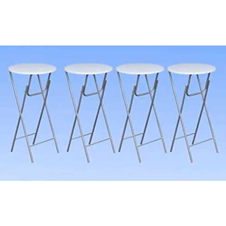 vidaXL Stehtische 4 Stk. mit MDF Tischplatte Weiß 60650 – Bild 5