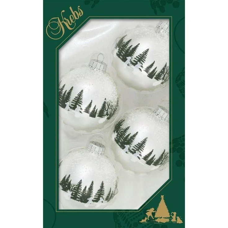 Krebs Glas Lauscha Weihnachtsbaumkugel Kaninchen (4 St)
