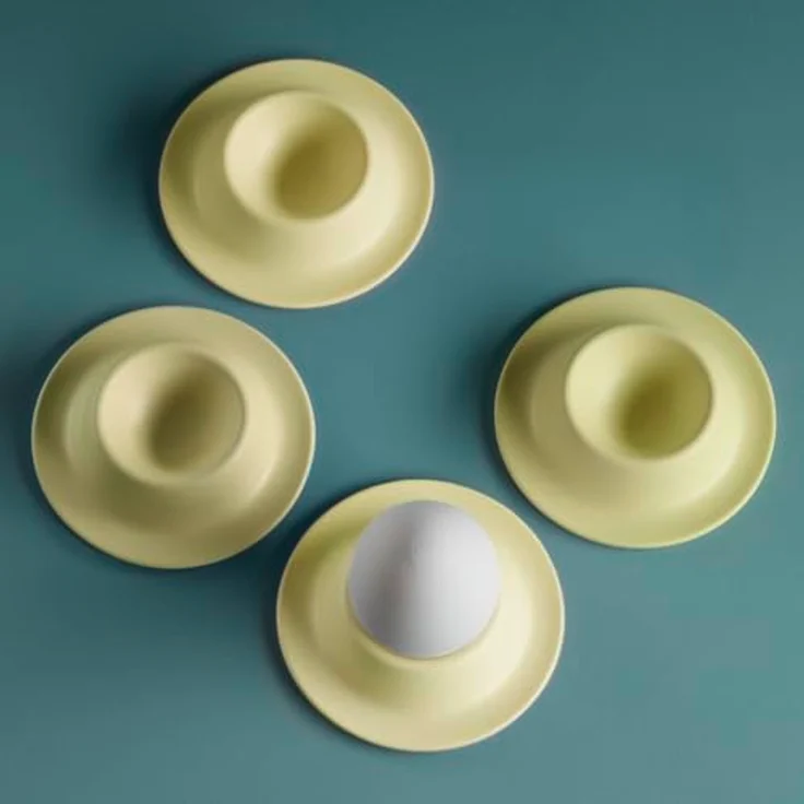 APS 85297 - EGGY - Eierbecher 4er Set, 8,50x8,50, Höhe 4,50 cm, Melamin, gelb matt – Bild 5