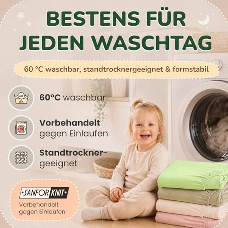 leevitex® Spannbettlaken Spannbettlaken Kinder Spannbettlaken Premium 170 g/m², Gummizug: Rundumgummizug, (2 Stück), schwer & blickdicht, 100% Baumwolle, 70 x 140 cm – Bild 7