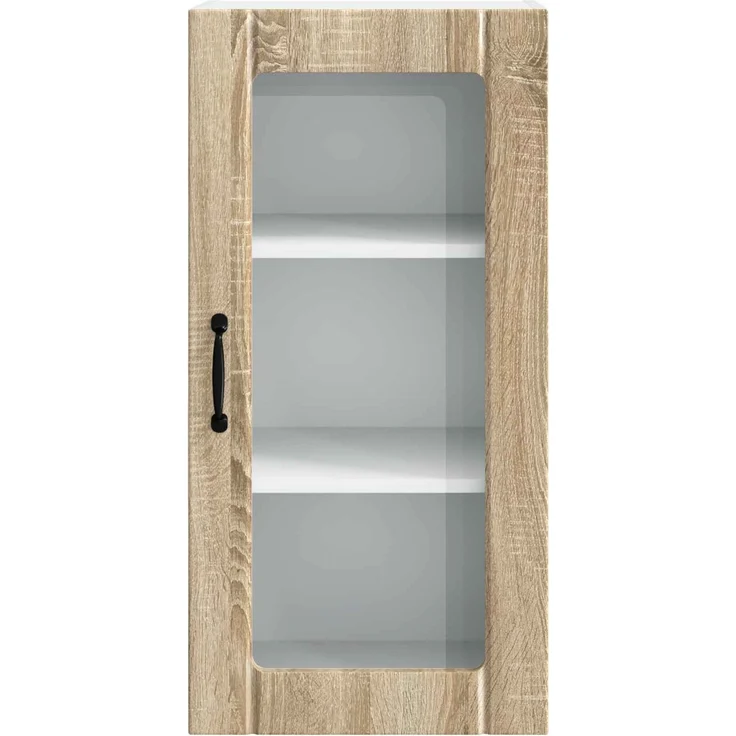 vidaXL Wandglas-Schrank PORTO Sonoma-Eiche 40 x 31 x 80 cm 885339 – Bild 6
