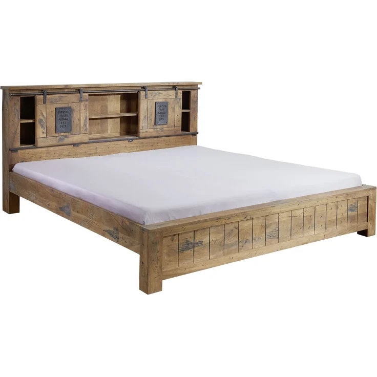 Bett Mango 200x200x105 natur lackiert RAILWAY #143 – Bild 1