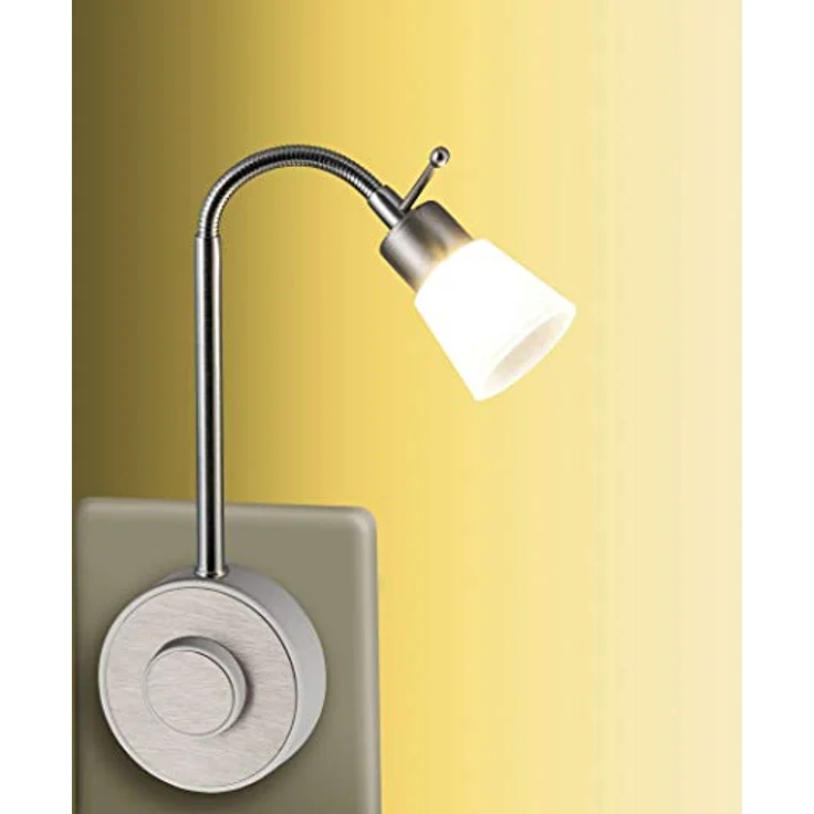 SEBSON 2x LED Steckdosenlampe dimmbar, 2W Steckerleuchte mit flexiblem Leuchtarm und warmweißem Licht – Bild 5