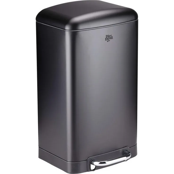 DIRT DEVIL Mülleimer Treteimer Edelstahl soft close 20 Liter, Abfalleimer Trittmechanismus Inneneimer herausnehmbar